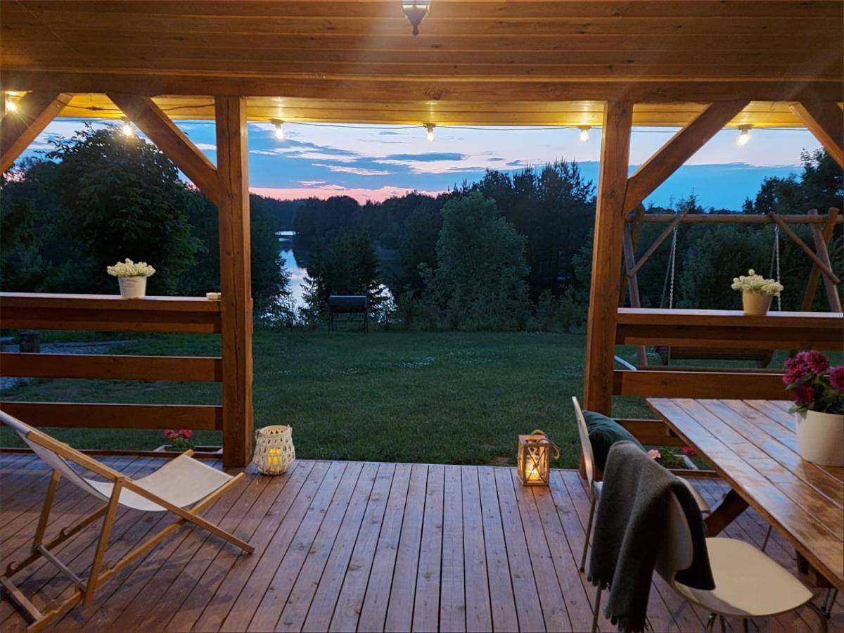 Domek Z Kominkiem Nad Jeziorem Z Jacuzzi Ogrodowym Sumowo  ภายนอก รูปภาพ